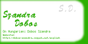 szandra dobos business card